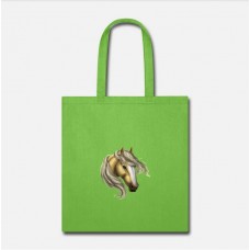 Palomino Blaze Horse Lime Green Tote Bag